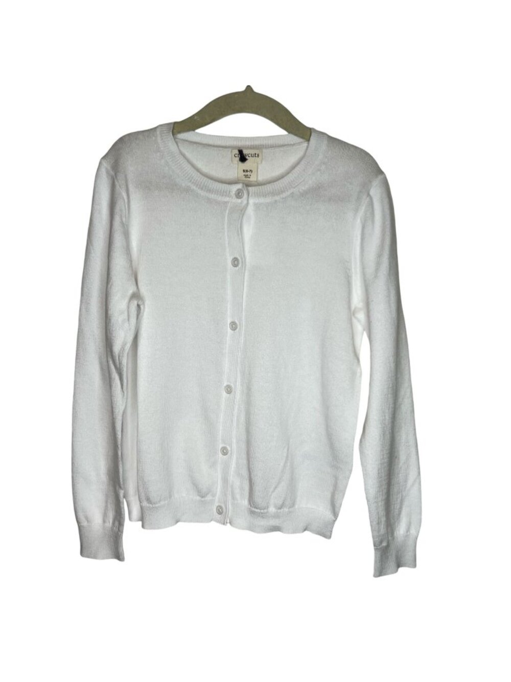 Crewcuts Factory Girls Re-Imagined White Cardigan Sweater Size Small, NWT